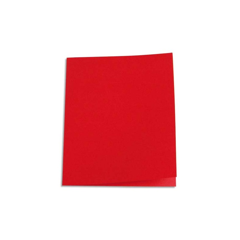 PERGAMY Paquet de 100 chemises carte recyclée 180 grammes coloris Rouge