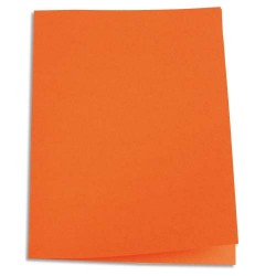 PERGAMY Paquet de 100 chemises carte recyclée 180 grammes coloris Orange