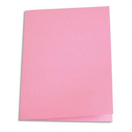 PERGAMY Paquet de 100 chemises carte recyclée 180 grammes coloris Rose