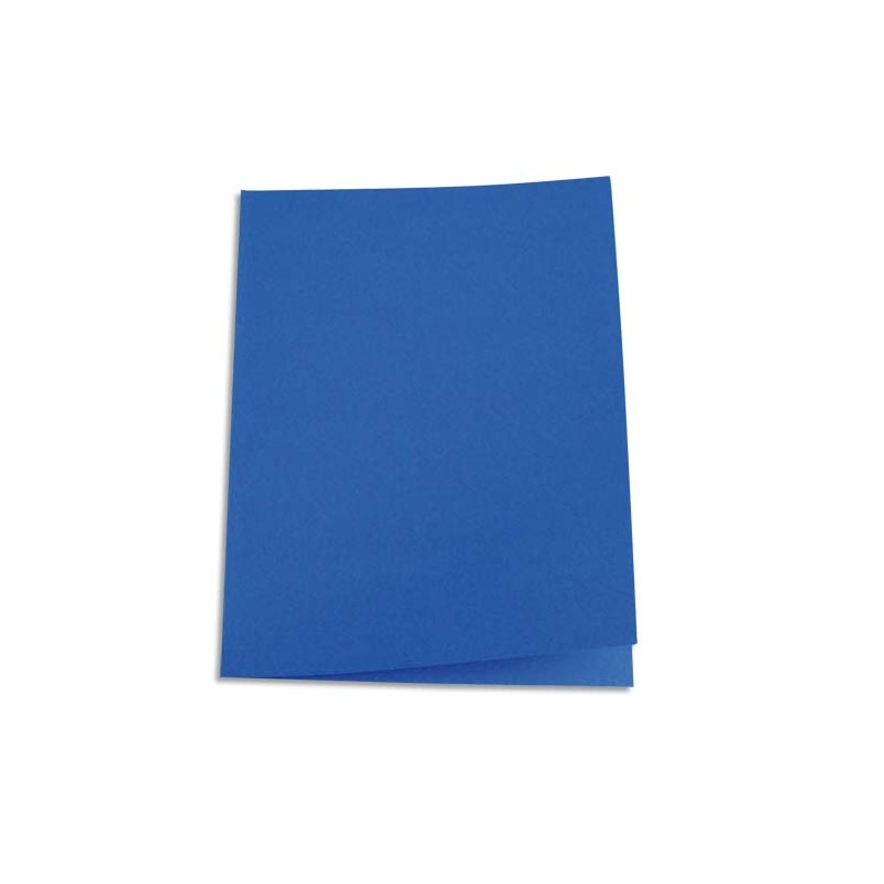 PERGAMY Paquet de 100 chemises carte recyclée 180 grammes coloris Bleu foncé