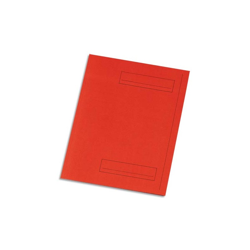 Paquet de 50 sous-dossiers imprimés en kraft 160gr à 2 rabats. Format 24x32cm. Coloris rouge
