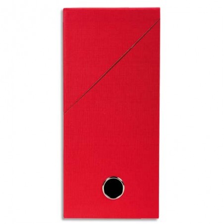 EXACOMPTA Boîte de transfert, carton rigide recouvert de papier toilé, dos 12 cm, 34x25,5 cm, Rouge