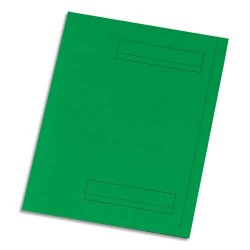 Paquet de 50 sous-dossiers imprimés en kraft 160gr à 2 rabats. Format 24x32cm. Coloris vert