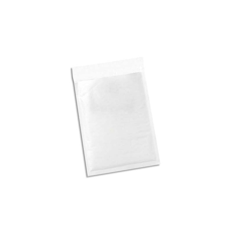 Paquet de 100 pochettes en kraft Blanches intérieure bulles d'air format 18 x 26 cm
