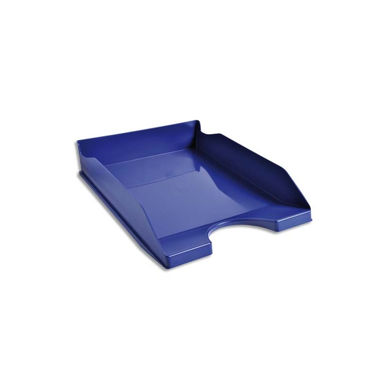Corbeille à courrier ECO en polystyrène, Bleu - Dimensions : L25,5 x H6,5 x P34,5 cm