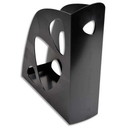 Porte-revues ECO en polystyrène, Noir - Dos 7,7 cm, H25,7 x P24,8 cm