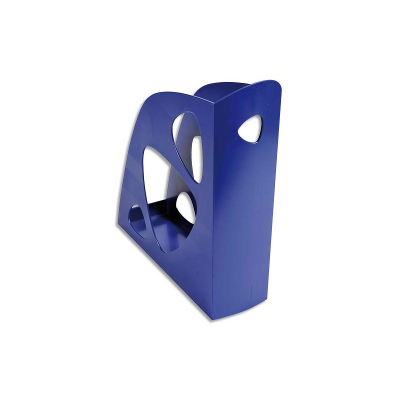 Porte-revues ECO en polystyrène, Bleu - Dos 7,7 cm, H25,7 x P24,8 cm