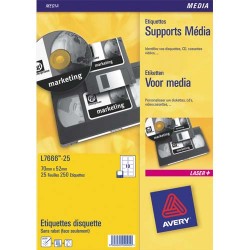 AVERY Boîte de 8400 Mini étiquettes Blanches 46x11.1mm (Boîte de 100) L7656-100