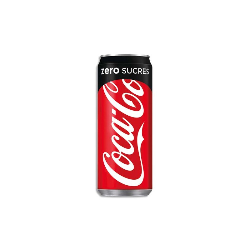 COCA-COLA Zéro canette Slim de boisson gazeuse pétillante sans sucre de 33 cl