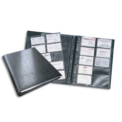 DURABLE Porte-cartes Visifix A4 Centium pour 400 cartes de visite L90 x H57 mm - 12 touches A-Z - Noir