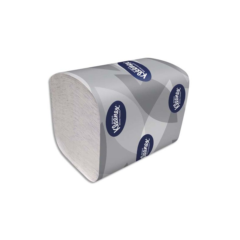 KIMBERLY Carton de 36 paquets de papier toilette pliés Kleenex Ultra 2 plis 200 formats 12,5 x 18,6 cm