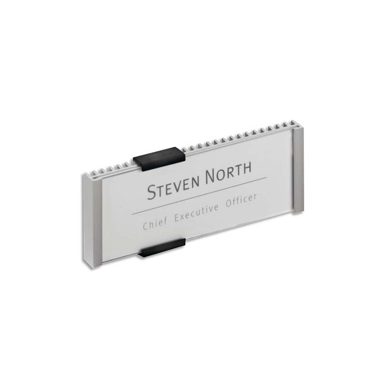 DURABLE Plaque de porte Infosign en aluminium - livrée avec kit fixations - L149 X H52,5 mm - Argent