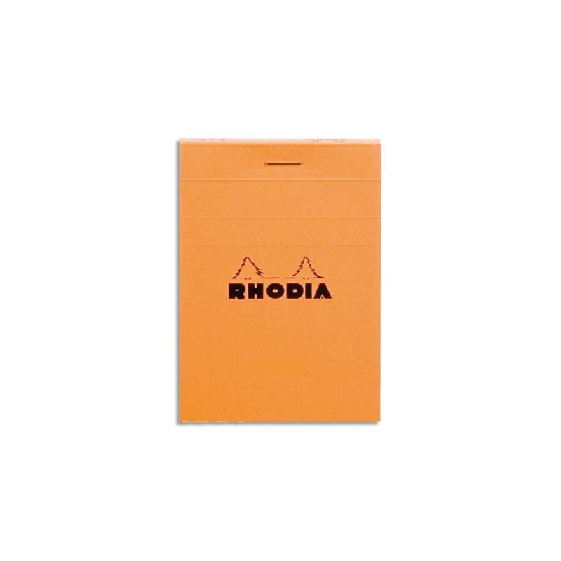 RHODIA Bloc de direction couverture Orange 80 feuilles (160 pages) format A7 réglure 5x5