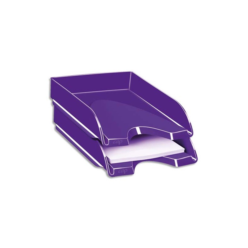 CEP Pro Corbeille à courrier Gloss pour format 24 x 32 - Dimensions L25,7 x H6,6 x P34,8 cm Violet