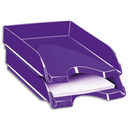 CEP Pro Corbeille à courrier Gloss pour format 24 x 32 - Dimensions L25,7 x H6,6 x P34,8 cm Violet
