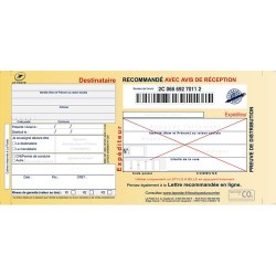 TECHMAY LOGETIQ Boîte de 100 liasses recommandées guichet avec AR SGR2