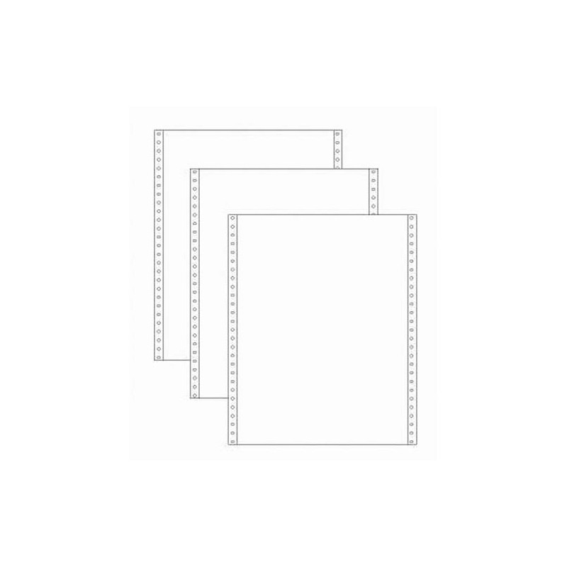 ELVE Boîte de 750 paravents listing 240x11 pouces 3 exemplaires Blanc 56/53/57gr bande caroll détachable