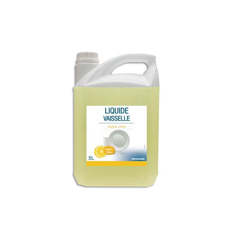 Bidon de 5 Litres Liquide vaisselle concentré, Ph neutre, parfum citron