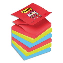POST-IT Znotes SUPER STICKY collection Bora Bora 90 feuilles 76X76mm