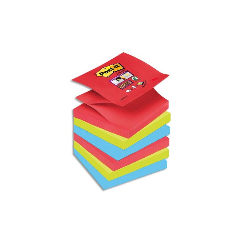 POST-IT Znotes SUPER STICKY collection Bora Bora 90 feuilles 76X76mm