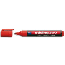 EDDING Marqueur Edding 300 permanent, corps plastique, pointe ogive - coloris Rouge