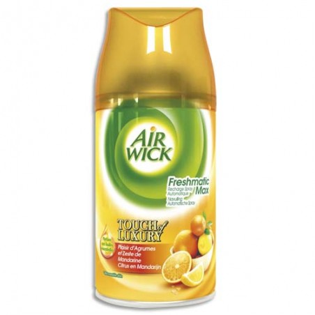 AIR WICK Recharge 250ml parfum plaisirs agrumes et zeste de mandarine pour diffuseur Freshmatic