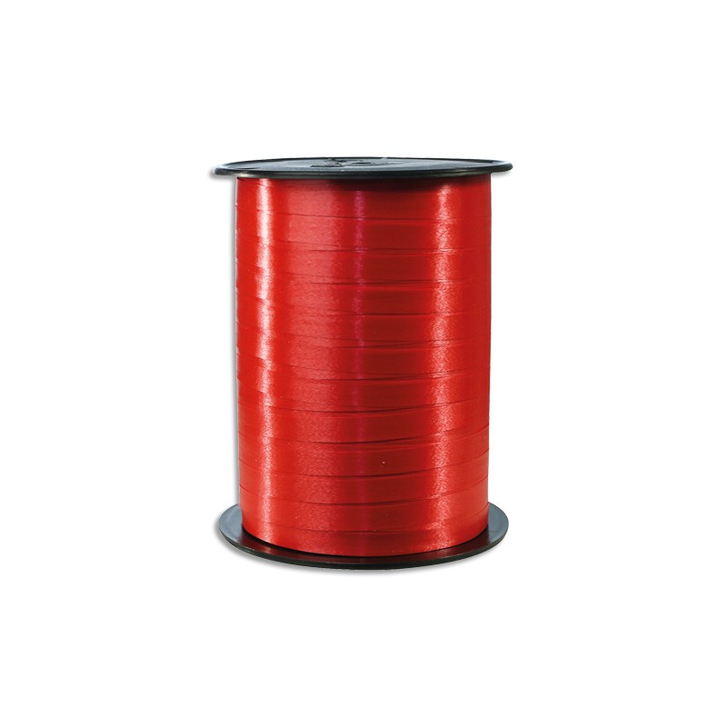 CLAIREFONTAINE Bobine bolduc de comptoir 500mx7mm lisse coloris Rouge