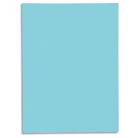 EXACOMPTA Paquet de 50 chemises 1 rabat SUPER 250 en carte 210 grammes Bleu clair