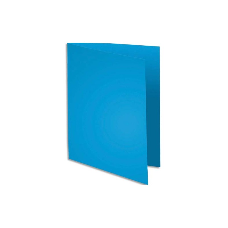 EXACOMPTA Paquet de 100 chemises SUPER 250 en carte 210 grammes coloris Bleu vif