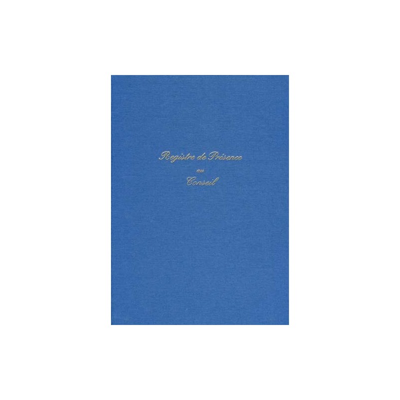 ELVE Registre présence au conseil 21 x 29,7cm, 104 pages, toile Bleue