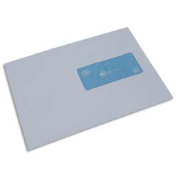 BONG Boîte de 1000 enveloppes vélin Blanc insertion mécanique 80g, 162x229mm fenetre 45x100mm NF