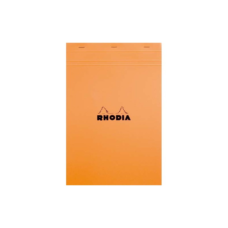 RHODIA Bloc de direction couverture Orange 80 feuilles (160 pages) format A4 réglure 5x5