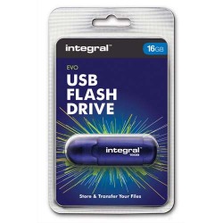 INTEGRAL Clé USB 2.0 EVO Bleue 16Go INFD16BEVOBL