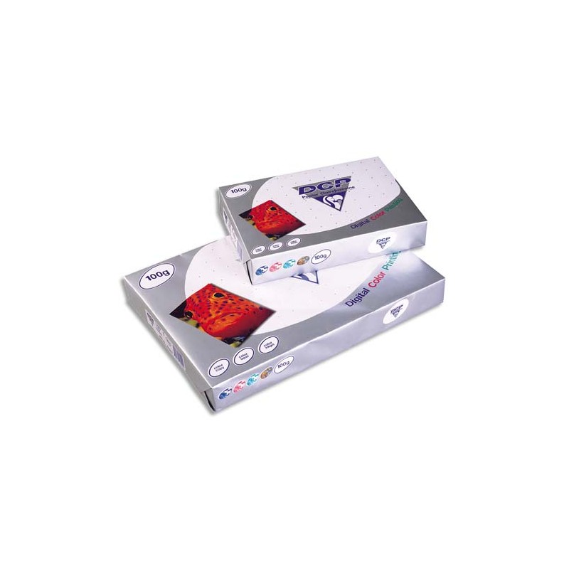 CLAIREFONTAINE Ramette de 125 feuilles papier Blanc DCP copieur, Laser, Jet d'encre couleur 250gr A4 1857