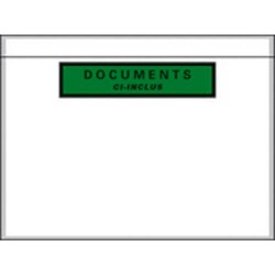 Boîte de 1000 pochettes document ci-inclus recyclées format C6 16,2 x 12 cm transparent