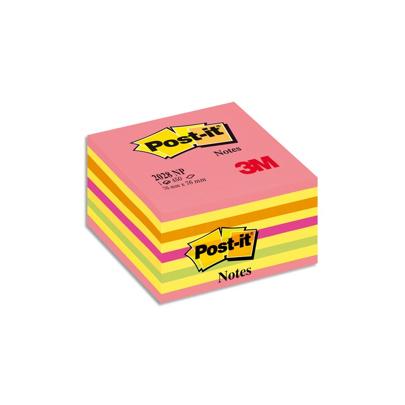 POST-IT Cubes POST-IT® Energie Intense (Rose néon) 450 feuilles 76 x 76 mm