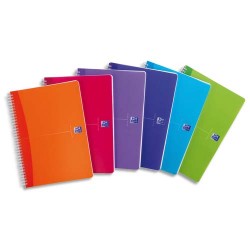 OXFORD My Color Cahier reliure intégrale A4 100pages 5x5 -Couvertures polypro assorties