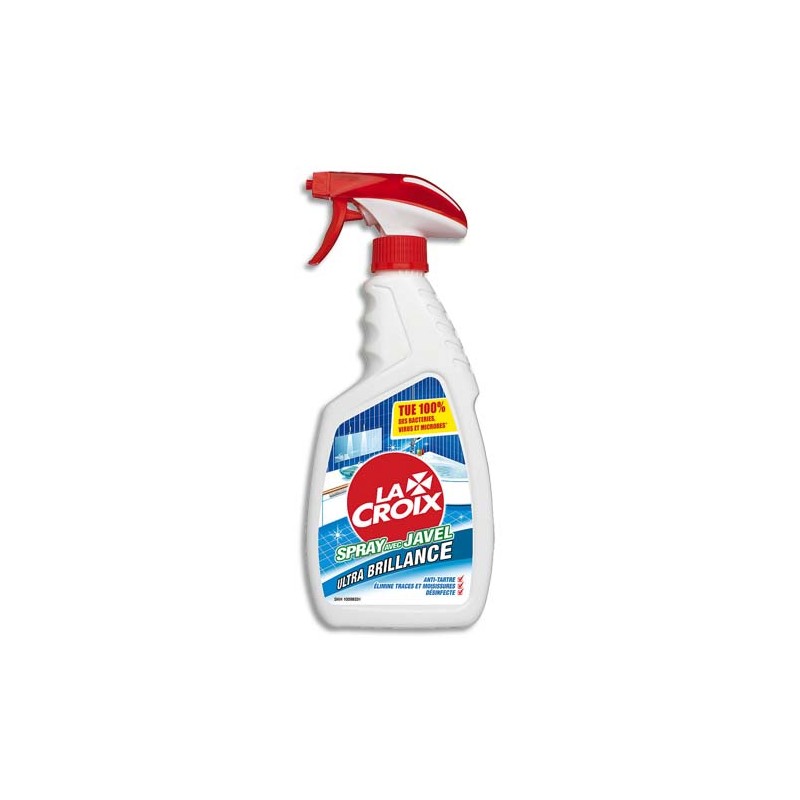 LA CROIX Spray avec Javel 500 ml pour Salle de bain, anti-tartre, élimine trace et moisissure, désinfecte