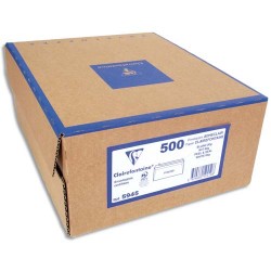 CLAIREFONTAINE Boîte de 500 enveloppes PEFC DL 110x220mm vélin Blanc 80g auto-adhésive 5945