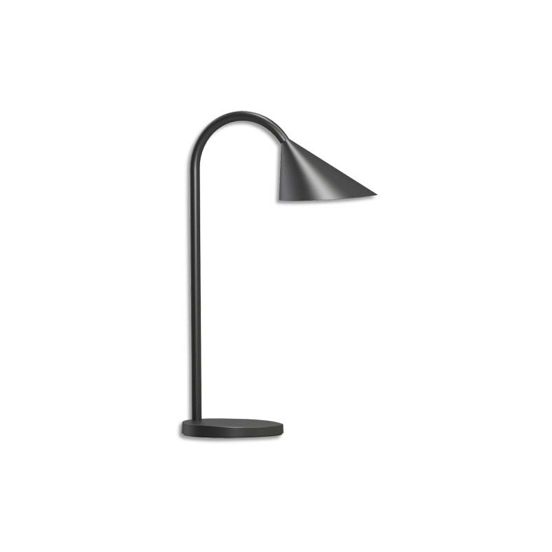 UNILUX Lampe led Sol, tête orientable. Coloris Noir. Dim. tête : 14 cm, socle : 14 cm, hauteur : 45 cm