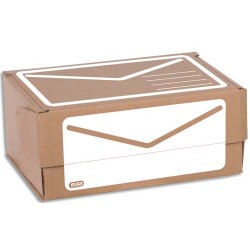 ELBA Boîte d'Expédition en carton ondulé brun Blanc, simple cannelure Format A4 L30 x H12,5 x P21,5 cm