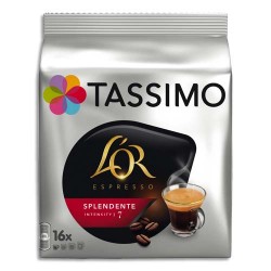 TASSIMO Sachet 16 doses de café torréfié moulu L'OR Expresso Splendente