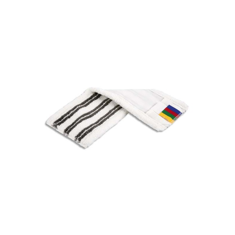 VILEDA Frange MicroLite poche et languette en microfibre polyester - Dim. L42 x H2 x P10 cm Blanc Noir