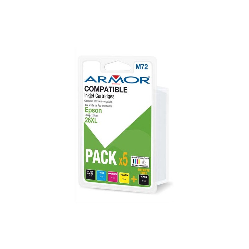 ARMOR Cartouche compatibilité EPSON PACK5C 26XL B10368R1
