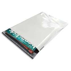 BONG Boîte de 100 pochettes en polyéthylène opaque Blanches indéchirables 60 microns Format 24 x 32,5 cm