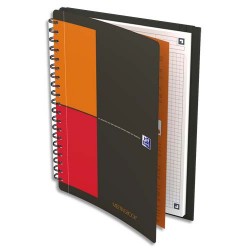 OXFORD Cahier MEETINGBOOK I-CONNECT spirale 160 pages 5x5 18,5x25cm (format tablette). Couverture PP