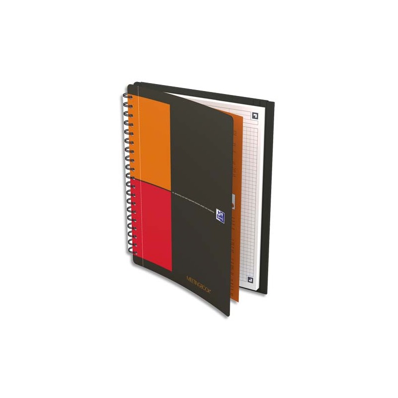 OXFORD Cahier MEETINGBOOK I-CONNECT spirale 160 pages 5x5 18,5x25cm (format tablette). Couverture PP