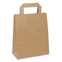 Paquet de 250 sacs en papier Kraft brun - Dimensions : L32 x H38 x P15 cm