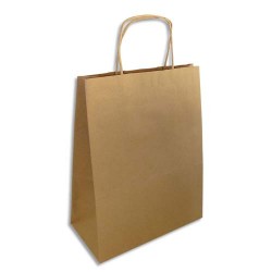 Paquet de 200 sacs en papier Kraft brun - Dimensions : L35 x H44 x P14 cm