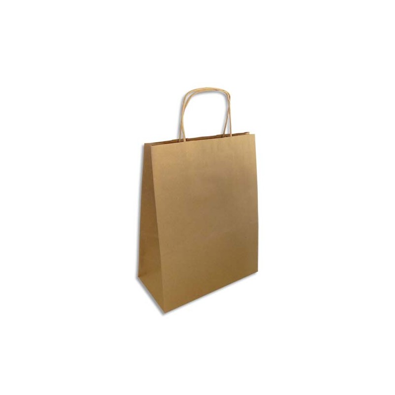 Paquet de 200 sacs en papier Kraft brun - Dimensions : L35 x H44 x P14 cm